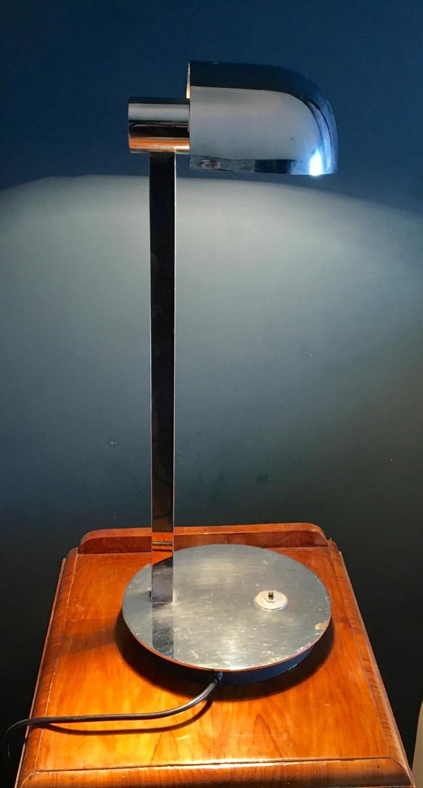 Lampada da scrivania cromata