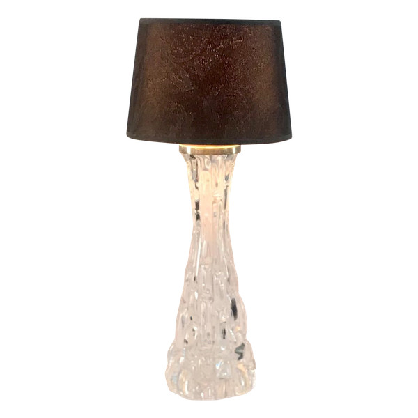 Lampe en cristal designer Carl Fagerland pour Orrefors Suède