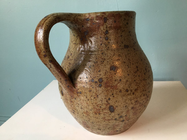 Grande brocca in gres pirite firmata Baudard, anni '60