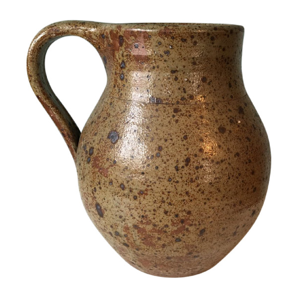 Large pitcher in pyrite stoneware signed Baudard, 1960s