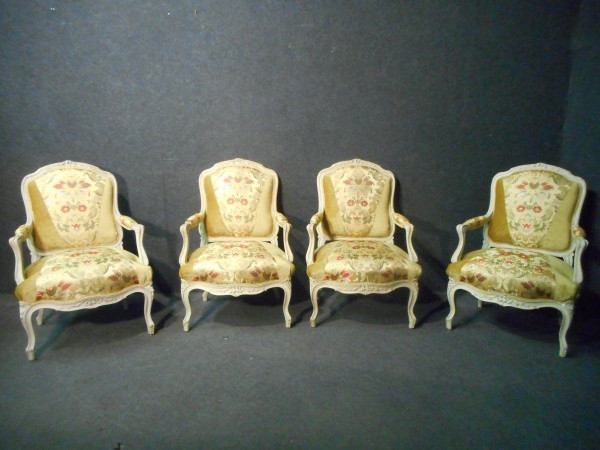 Ensemble De Salon En Bois Laqué époque XIXe