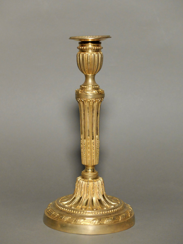 Pair of Louis XVI ormolu candlesticks