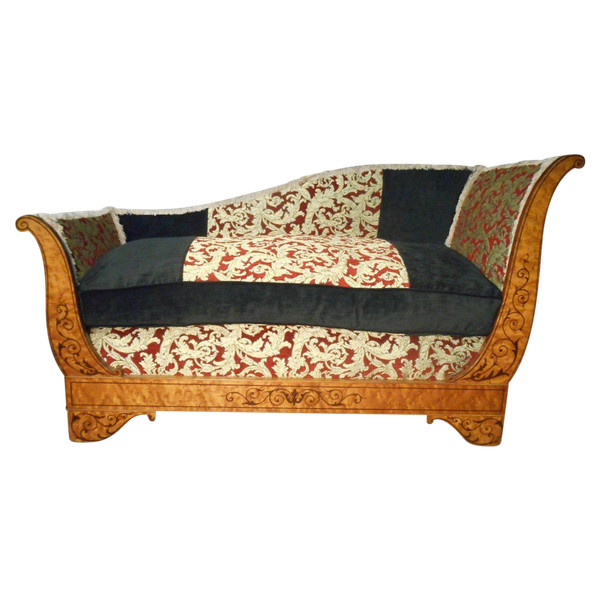 Charles X Period Daybed In Speckled Maple