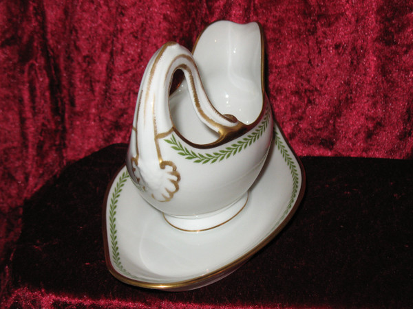 Porcelain service decorated with laurel friezes, Empire style, early 20th century.