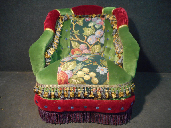 Set da salotto con bottoni d'epoca Napoleone III