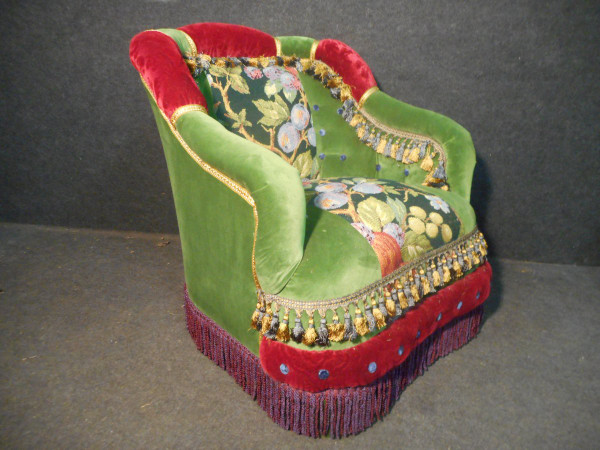 Set da salotto con bottoni d'epoca Napoleone III