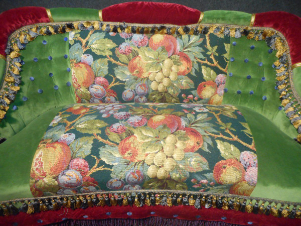 Set da salotto con bottoni d'epoca Napoleone III