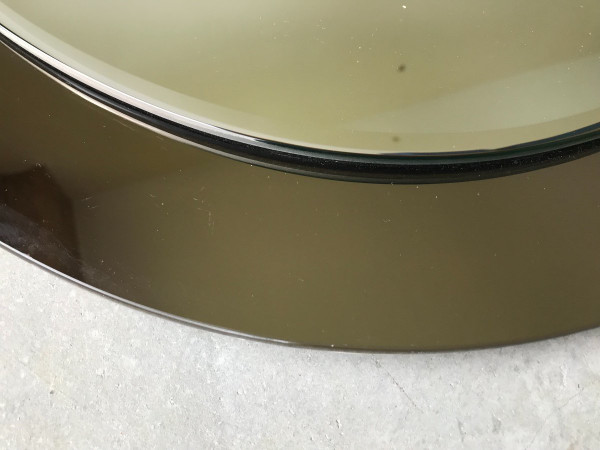Galvorame Metalvetro mirror, Italy, Circa 1970.