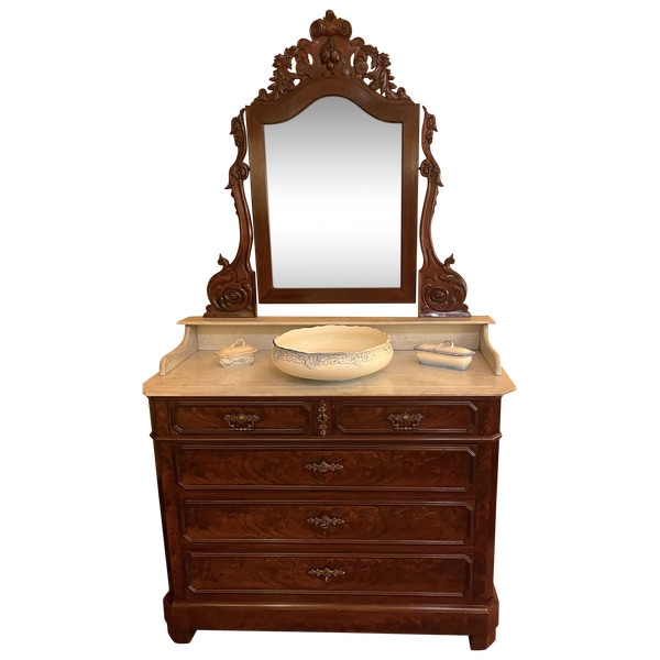 19th Century Mahogany Toilet/ Lavabocabinet