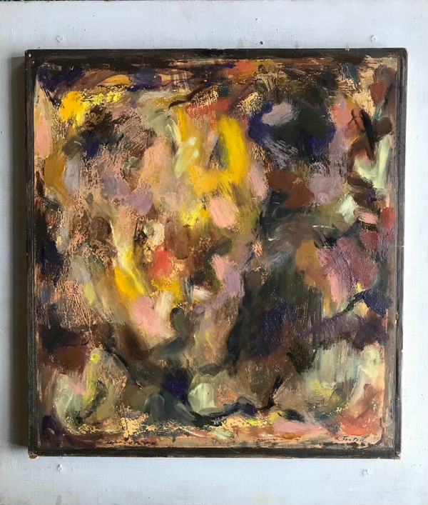 Abstraktes Gemälde von Robert Fontené (1892-1980)