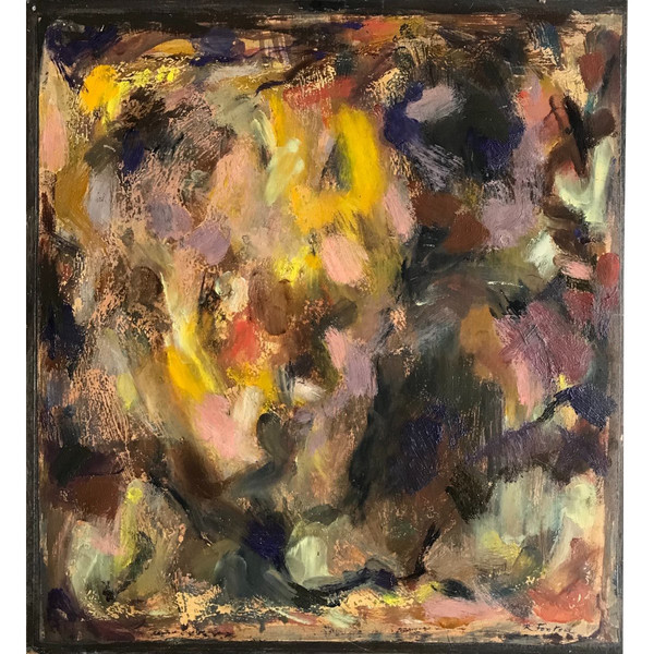 Abstraktes Gemälde von Robert Fontené (1892-1980)