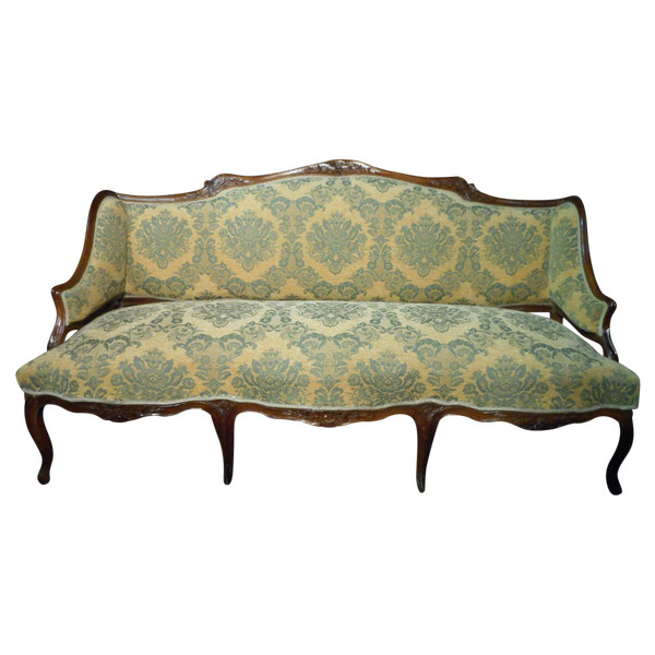 Louis XV-Sofa aus Walnussholz mit Jean-Baptiste-Boulard-Prägung