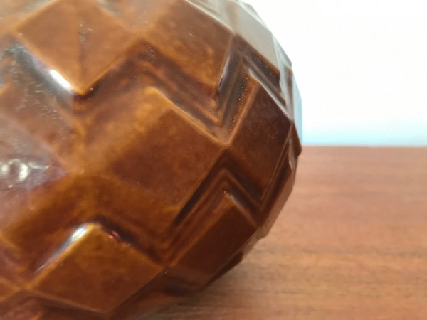 Vaso Art Déco in ghisa smaltata.
