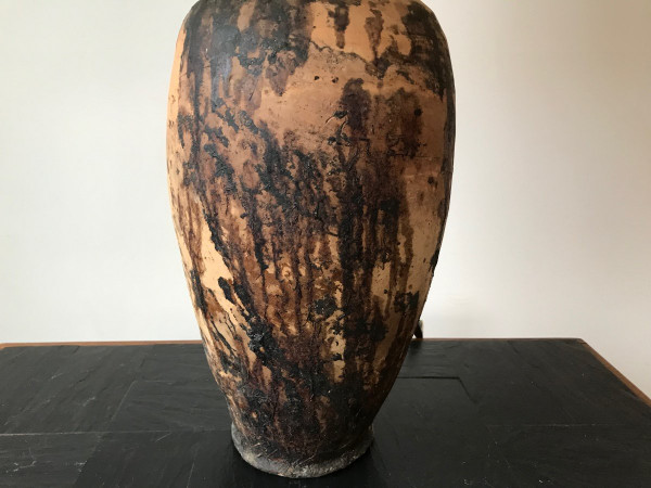 Große Terrakotta-Lampe, 19. Jahrhundert.