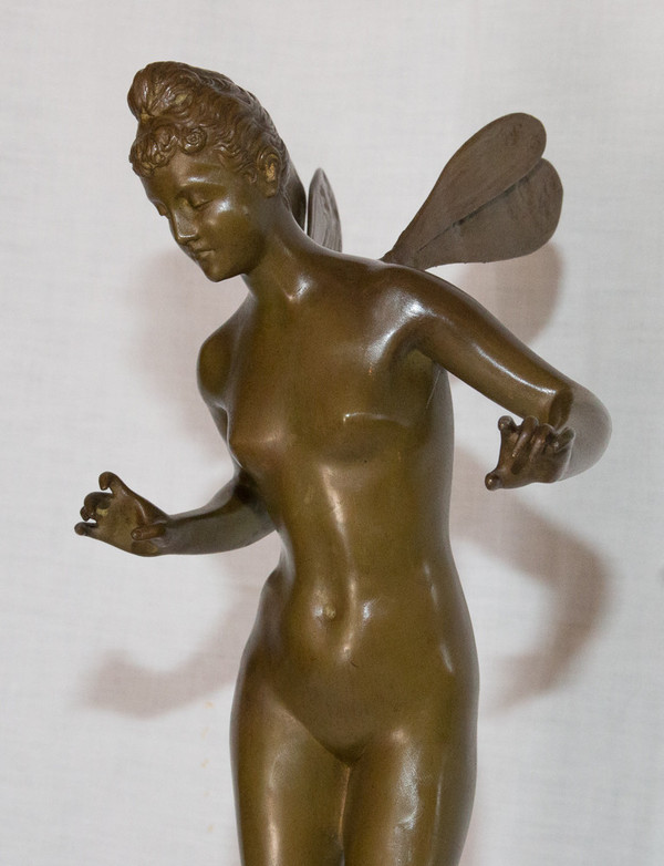 Bronze Nymph Signed J Garnier 1853 - 1910