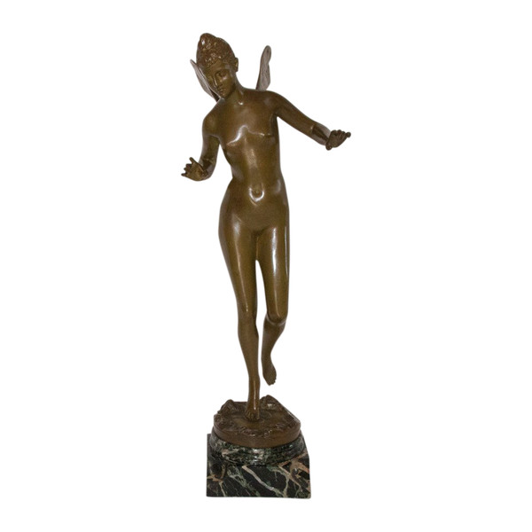 Nymphe En Bronze Signée J Garnier 1853 - 1910 