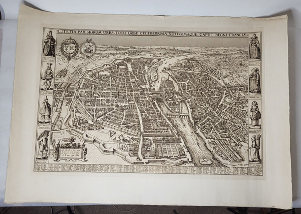 Plan de Visscher engraving Paris 1618