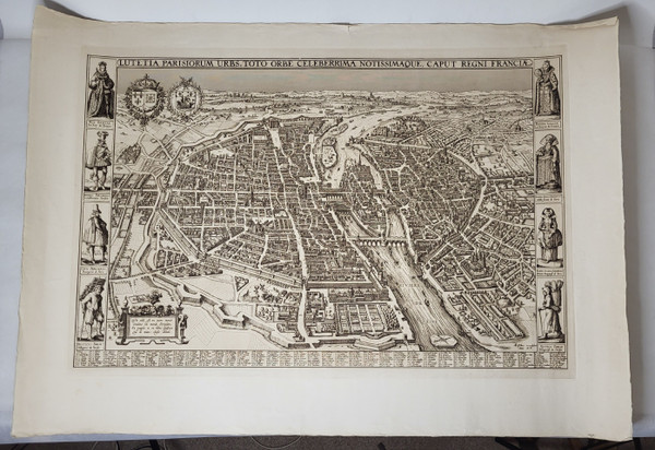 Plan de Visscher engraving Paris 1618