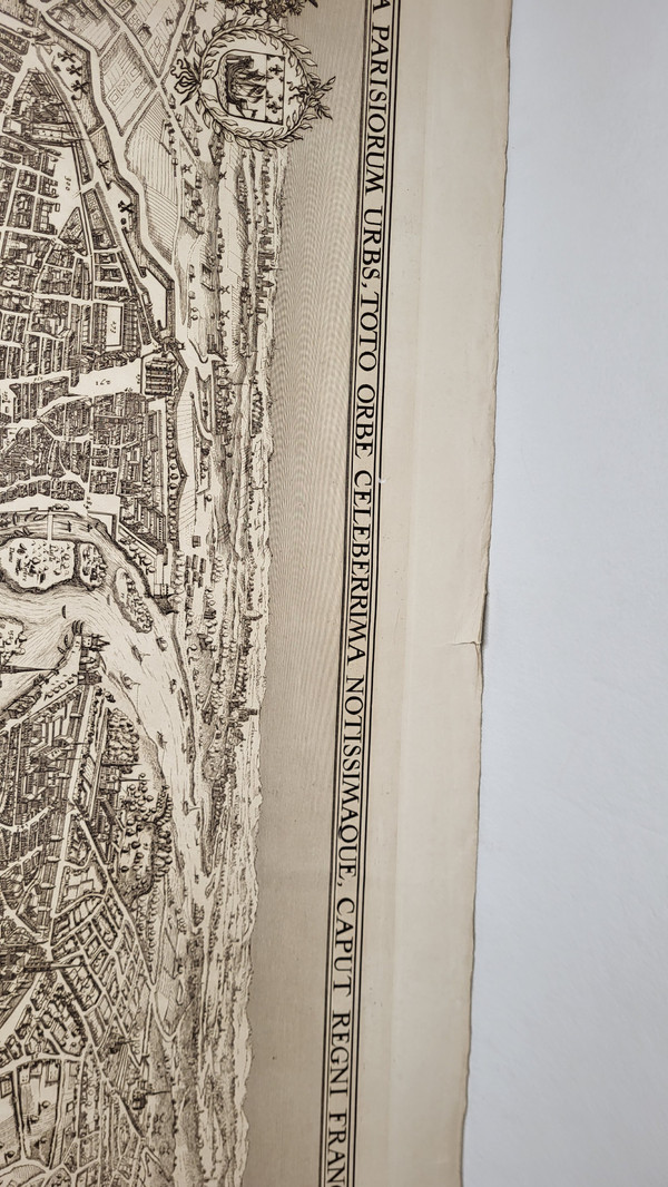 Plan de Visscher engraving Paris 1618