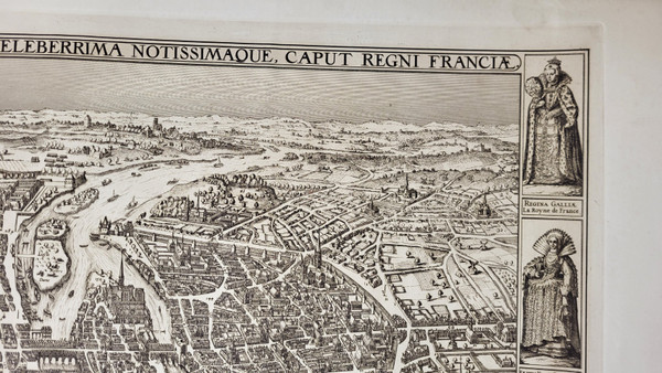 Plan de Visscher engraving Paris 1618