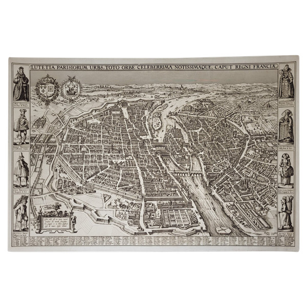 Incisione Plan de Visscher Parigi 1618