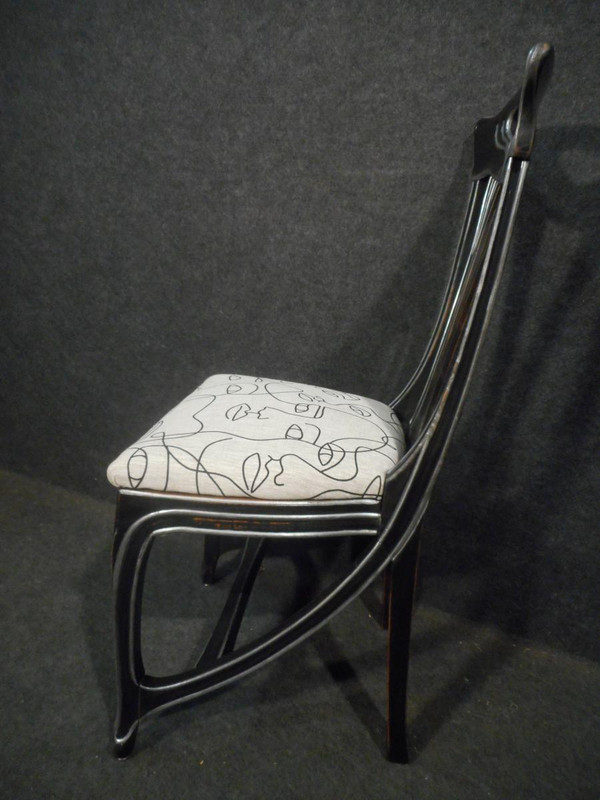 Series Of 12 Art Nouveau Style Chairs Mid-20th Century