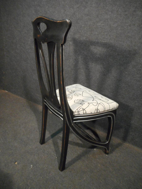 Series Of 12 Art Nouveau Style Chairs Mid-20th Century