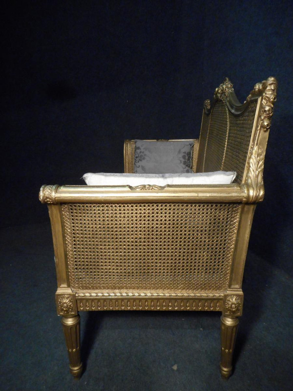 19th Century Gilded Wood Sofa