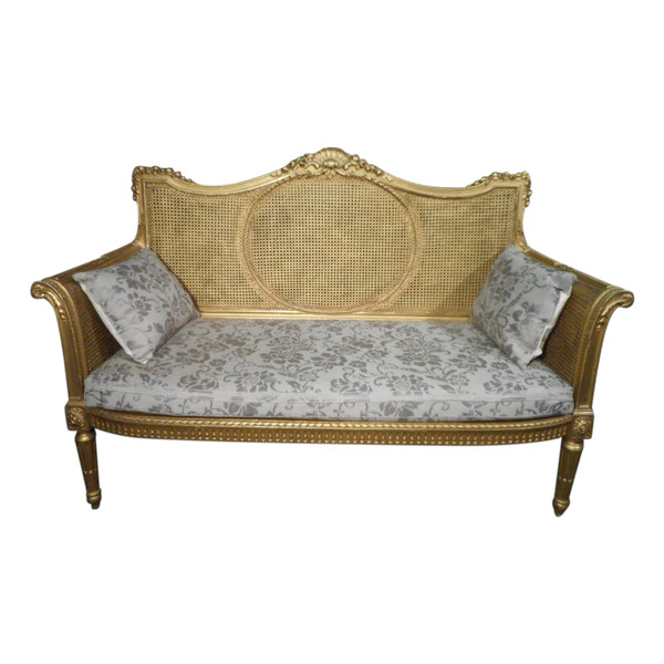 19th Century Gilded Wood Sofa