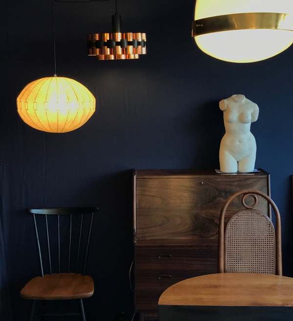 Scandinavian suspension lamp by Werner Schou, circa 1970.
