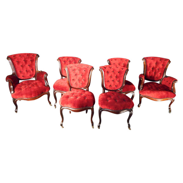 Palisander-Salon-Set Napoleon III.