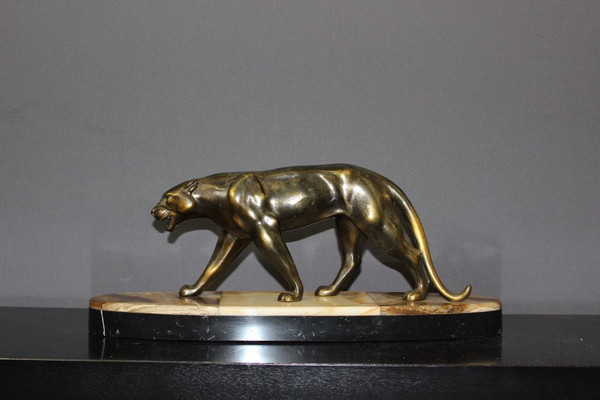 Art Deco Golden Regulated Panther