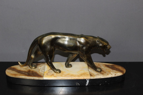 Art Deco Golden Regulated Panther