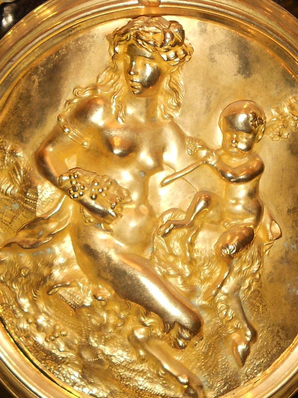 Buffet Galbé époque XIX Bronze Doré Et Poirier Noircit
