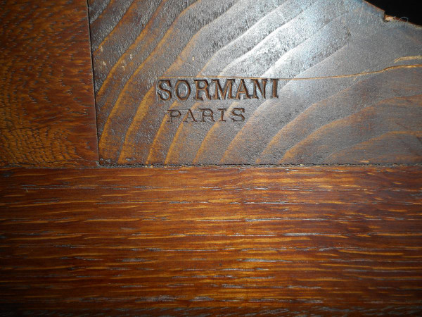 Small 19th Century Wardrobe Stamped Paul Sormani In Marquetry And Gilt Bronze