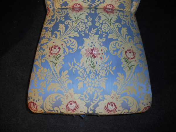 Pair Of Napoleon III Period Low Chairs Reupholstered In The Old Style