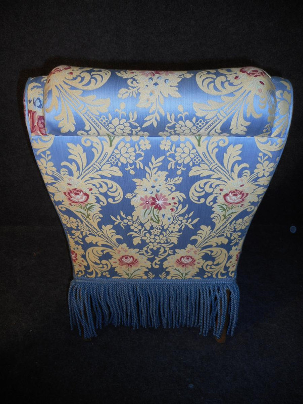 Pair Of Napoleon III Period Low Chairs Reupholstered In The Old Style