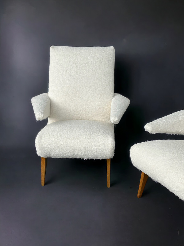 Pair Of Refurbished Vintage Armchairs From The 1950s-60s