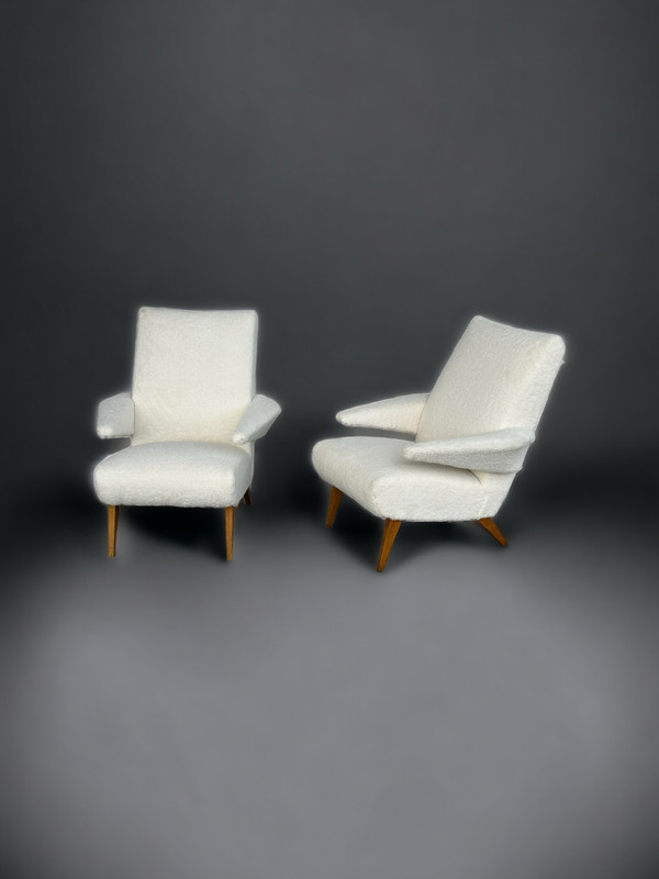 Pair Of Refurbished Vintage Armchairs From The 1950s-60s