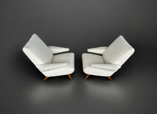 Pair Of Refurbished Vintage Armchairs From The 1950s-60s