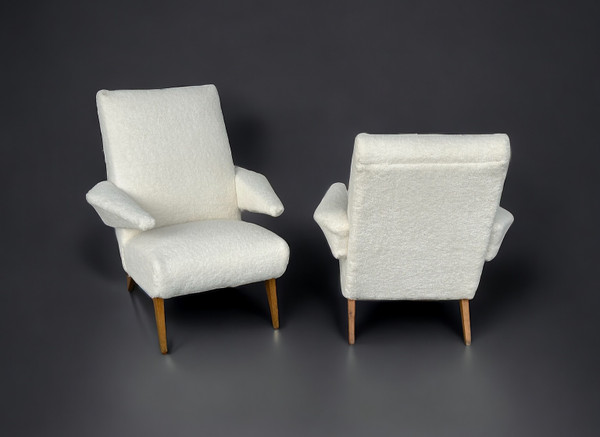 Pair Of Refurbished Vintage Armchairs From The 1950s-60s