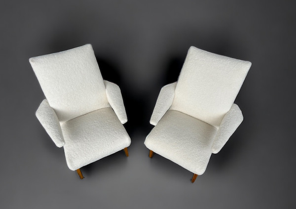 Pair Of Refurbished Vintage Armchairs From The 1950s-60s