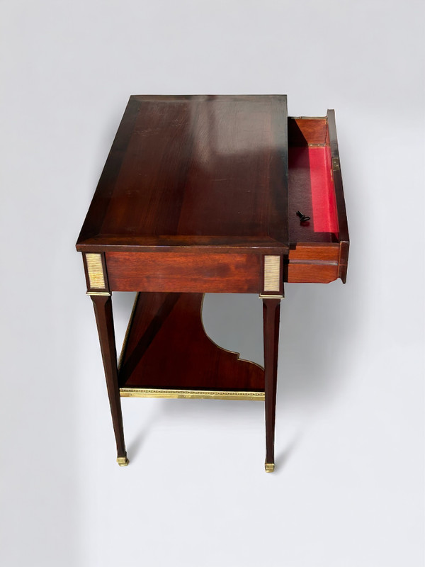 Table Console Bureau écritoire En Acajou De Style Louis XVI époque XXéme Siècle 