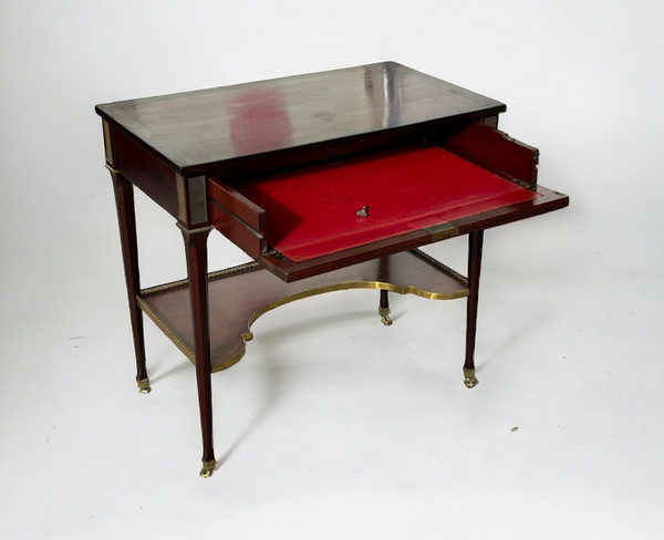 Table Console Bureau écritoire En Acajou De Style Louis XVI époque XXéme Siècle 