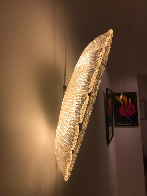 Miroir rond lumineux des années 70.