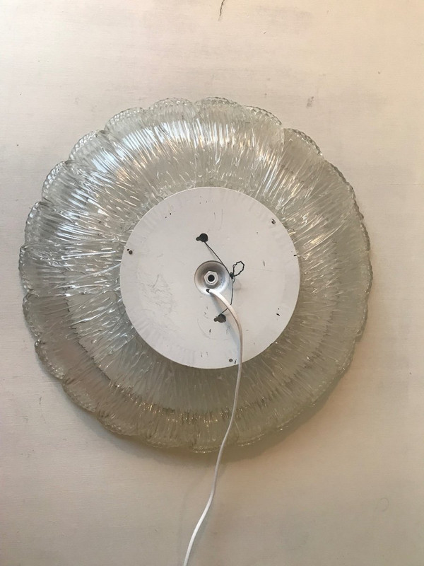 Miroir rond lumineux des années 70.