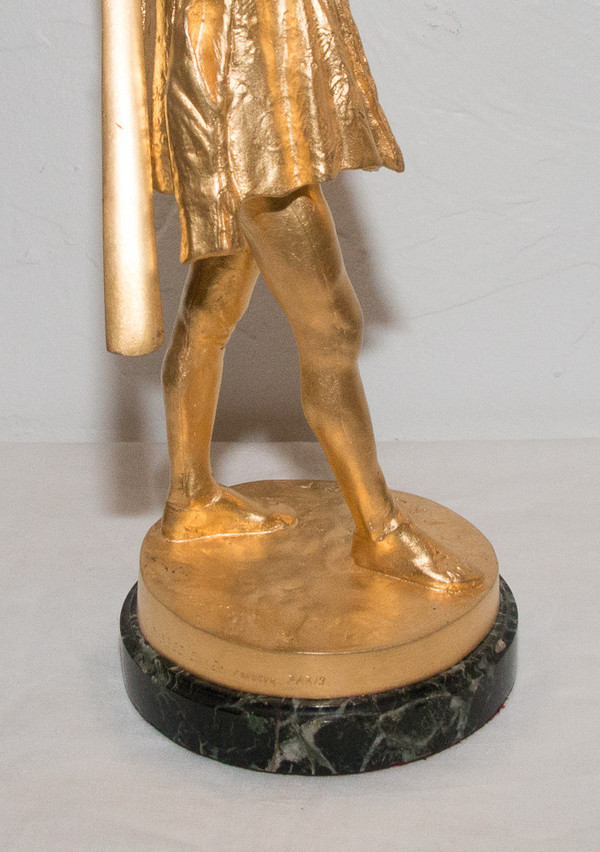 Menestrello in bronzo dorato E Frémiet 1824-1910