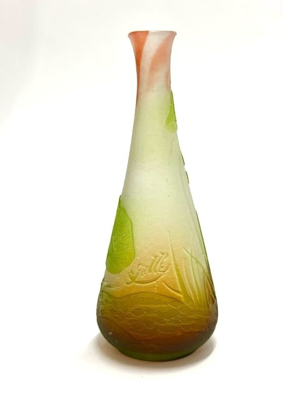 Vaso Art Nouveau Emile Gallé "Decoro Fungo"