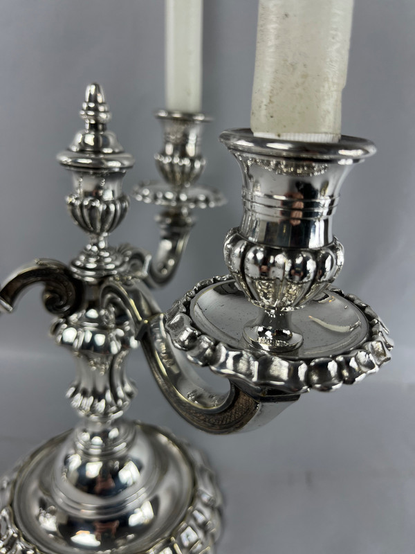 Pair of candelabra or end table 3 branches Regency Style