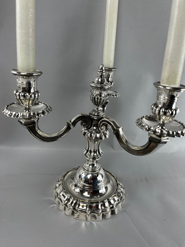 Pair of candelabra or end table 3 branches Regency Style